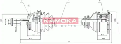 привод левый Audi VW1138921A KAMOKA