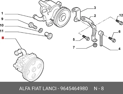 Насос гидроусилителя руля ALFA ROMEO 9645464980
