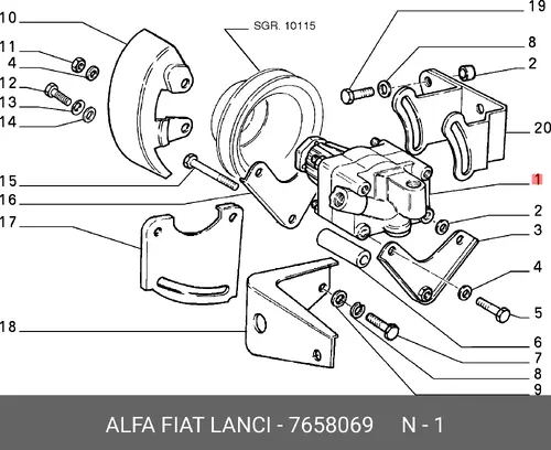 Насос гидроусилителя руля ALFA ROMEO 7658069