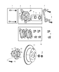 колодки дисковые торм. задн. Dodg 5191271AA JEEP