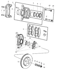 колодки дисковые торм. перед. Dodg 68020494AB JEEP