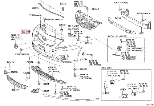 БАМПЕР ПЕРЕДНИЙ 52119-12950 TOYOTA / LEXUS