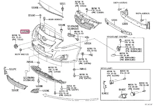 БАМПЕР ПЕРЕДНИЙ 52119-12962 TOYOTA / LEXUS