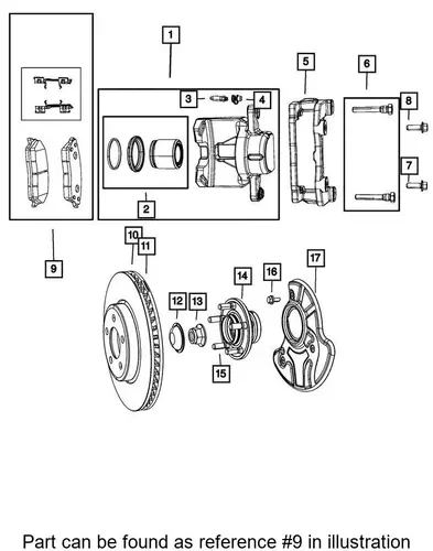 Тормозные колодки дисковые MOPAR V1012555AD