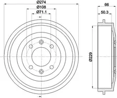 Тормозной барабан TRIALLI TF 533809