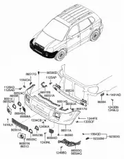 КРОНШТЕЙН ПЕРЕД. БАМПЕРА ПРАВ. TUCSON 86594-2E000 HYUNDAI