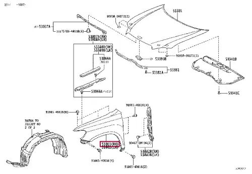 Крыло TOYOTA / LEXUS 53801-48030