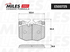Тормозные колодки дисковые MILES E500725