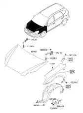 Подкрылок KIA 86811-1D051