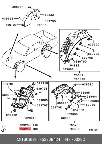 Подкрылок MITSUBISHI 5370B424