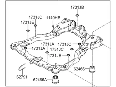 Подрамник передней подвески 62410-2D010 HYUNDAI