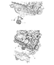 Подушка двигателя, правая 52090300AF CHRYSLER