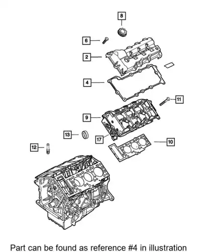 Прокладка клапанной крышки CHRYSLER 68028966AA