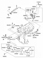 Прокладка корпуса термостата 25614-3C100 HYUNDAI