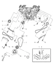 Цепь ГРМ, комплект 05019423AD CHRYSLER