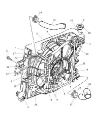 52079873AA Шланг радиатора, нижний CHRYSLER