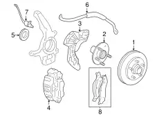 Шланг тормозной передний, левый 5L3Z-2078-L FORD