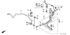 САЙЛЕНБЛОК ПЕРЕДНИЙ ПЕРЕДНЕГО РЫЧАГА HONDA 51392SJCA01