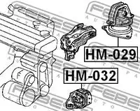 Подушка крепления двигателя FEBEST HM-029