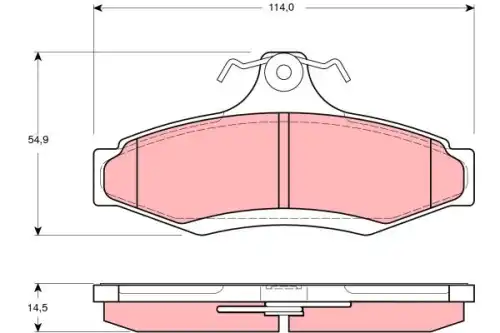 Тормозные колодки дисковые задняя ось TRW GDB3172