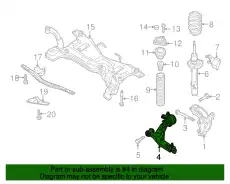Рычаг передний нижний левый B39D34350A MAZDA
