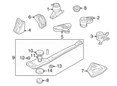 опора двигателя передняя Mazda Tribute 00) EC0139054