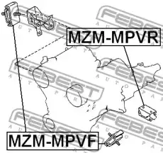 Подушка крепления двигателя FEBEST MZM-MPVF
