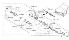 Nissan вал левый N15 GA16DE 3920561E00
