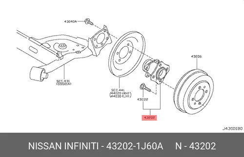 NISSAN 432021J60A