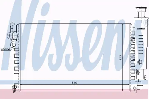 Радиатор кондиционера (конденсатор) NISSENS 63527