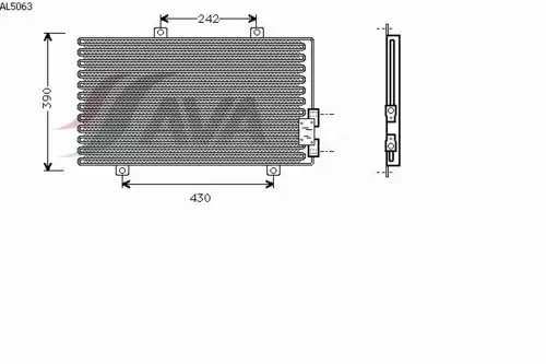 Радиатор кондиционера (конденсатор) AVA AL5063