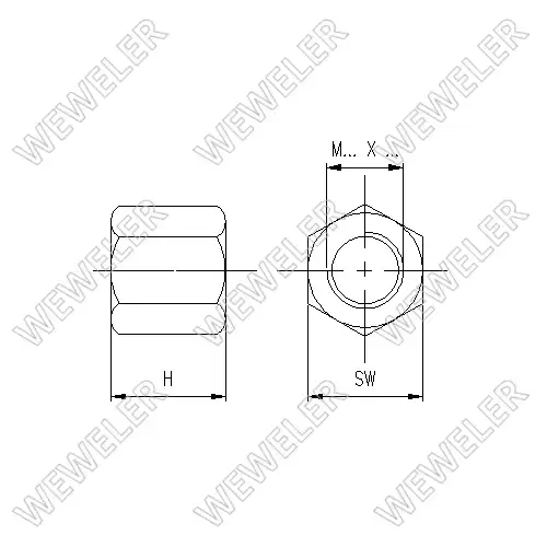  ГАЙКА M22x1.5 C290072 WEWELER