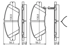 Тормозные колодки дисковые BOSCH 0 986 494 562