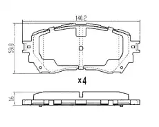 Тормозные колодки дисковые NIBK PN25002