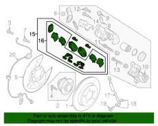Тормозные колодки дисковые MAZDA GHY92648ZB