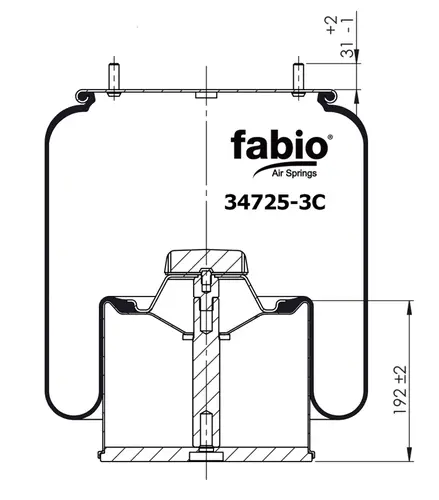 Пневмоподушка FABIO 34725-3C