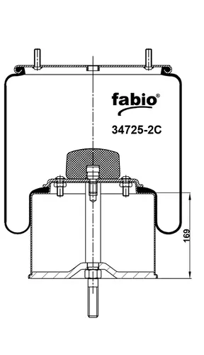пневмоподушка со стаканом BPW 34725-2C FABIO