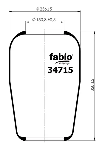 34715 Кожух пневматической рессоры FABIO
