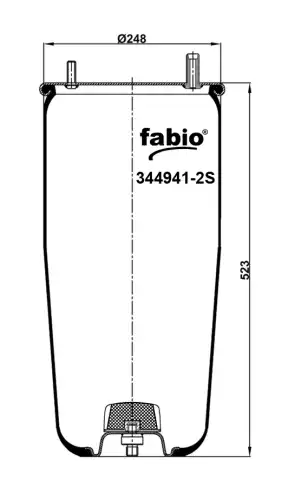 ПНЕВМОБАЛЛОН 4941NP02 ДЛЯ BPW ТР БЕЗ СТА 344941-2S FABIO
