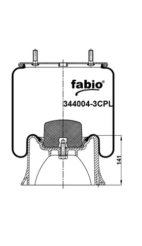 Пневморессора 4004 в сборе 344004-3CPL FABIO