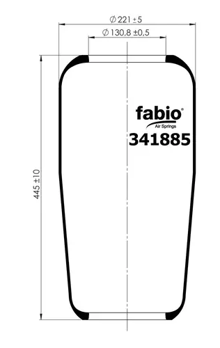 ПНЕВМОРЕССОРА (РЕЗИНКА) 341885 /ТУРЦИЯ/ FABIO