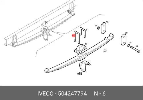 Стремянка рессоры IVECO 504247794