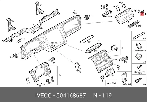  ШТИФТ М20 504168687 IVECO