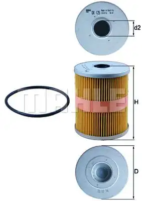 Фильтр масляный KNECHT OX125D