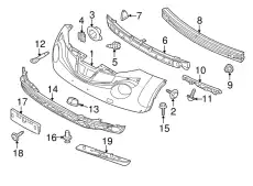 ЗАГЛУШКА ПТФ LH 622571KA0C NISSAN