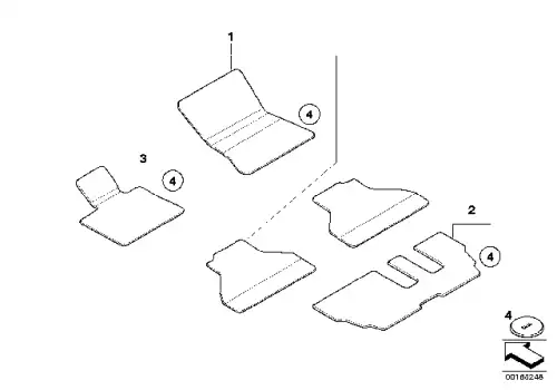 Коврики в салон BMW 51 47 7 290 020