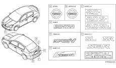  ЭМБЛЕМА КРЫШКИ БАГАЖНИКА 84896JG01A NISSAN