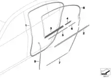 Ручка двери BMW 51 76 7 179 104