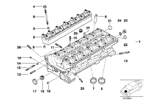 07129908122 Установочный штифт !M7X55, ISO 112760 \BMW 3' E30, E36, E46, 5' E34, E39, E60, E61, 7' E