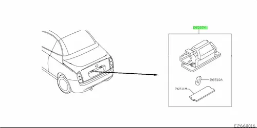 Фонарь задний NISSAN 26510AU300